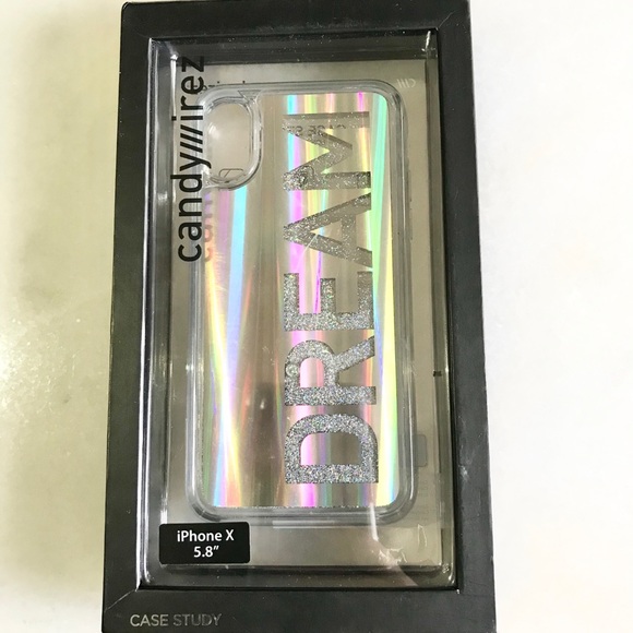 Other - 🌼 free w/purchase NWT iPhone X Candywirez Liquid Glitter case